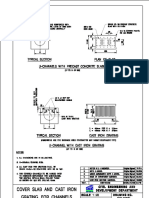 Cover Slab and Cast Iron Grating For Channels: Typical Section Plan of Slab