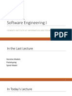 Software Engineering I: Comsats Institute of Information and Technology