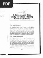 E-Governance Case Study in China-Beijing Business E-Park