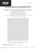 Effect of A Low-Glycaemic Index - Low-Fat - High Protein Diet On The Atherogenic Metabolic Risk Profile of Abdominally Obese Men