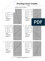 Reading Linear Graphs: X y X y