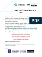 Series Resonance - GATE Study Material in PDF