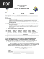 Principal's Recommendation Form