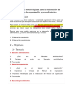 Herramientas Metodológicas para La Elaboración de Manuales de Organización y Procedimientos