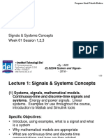 Signals & Systems Concepts Week 01 Session 1,2,3: - Institut Teknologi Del