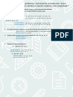 Test División Polinomios, Factorización. Teorema Resto Factor