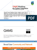 Workshop Energy System Integration: 20 May 2016, University College Dublin