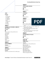 Interchange4thEd Level1 Vocabulary Worksheets AnswerKey