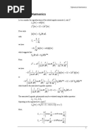 Spherical Harmonics: LM L L LM L LM M LM L