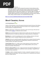 Blood Chemistry Screen: Listen