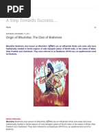 A Step Towards Success - Origin of Bhumihar, The Clan of Brahmins