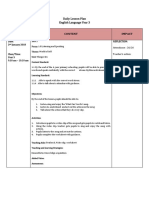 Date Class / Time Content Impact: Daily Lesson Plan English Language Year 3