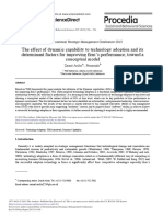 The Effect of Dynamic Capability To Technology Adoption and Its Determinant Factors For Improving Firm's Performance Toward A Conceptual Model