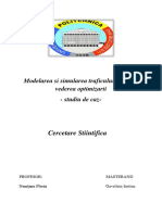 Modelarea Si Simularea Traficului Rutier in Vederea Optimizarii