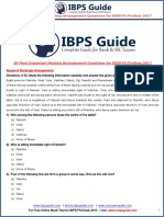 50 Most Important Seating Arrangement Questions For IBPS PO Prelims