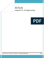 Syllabus of B.Tech: Department of Computer Sc. & Engineering