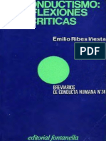 El Conductismo. Reflexiones Críticas - Ribes, E PDF