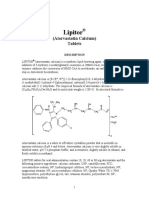 Lipitor: (Atorvastatin Calcium) Tablets