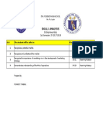 Skills Analysis: Sta. Fe Senior High School