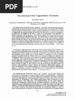 The Calculus of The Trigonometric Functions