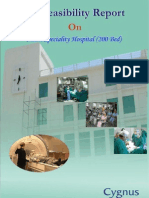 TOC of Pre - Feasibility Report - 200 Bed Multi Speciality Hospital