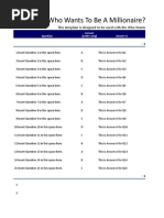 Millionaire Question Template