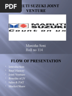 Maruti Suzuki Joint Venture