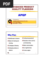 Advanced Product Quality Planning: Why Plan