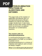 Addition-Elimination Reactions of Aldehydes and Ketones: The Reaction With 2,4-Dinitrophenylhydrazine