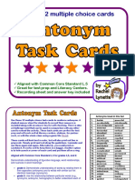 Antonym Task Cards For Grades 4-6