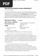 Choosing Secure Extensions