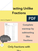 3.3b Subtracting Unlike Fractions