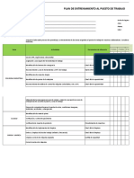 Plan de Entrenamiento Al Puesto de Trabajo Telares