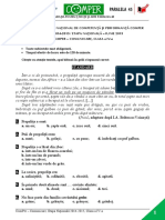 Subiect Si Barem LimbaRomana EtapaN ClasaIV 14-15 PDF