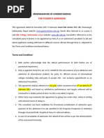 MOU Template of Contract Between Two Companies