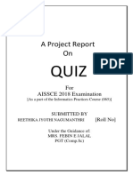 Project Report Quiz