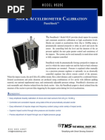 Hock Ccelerometer Alibration: M O D E L 9 5 2 5 C