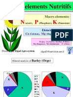 Role Des Elements Nutritifs
