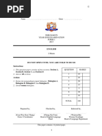 Form 1 English Year End Exam 2017