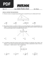 Class: XI Topic: Moment of Inertia & Torque Sub: Physics