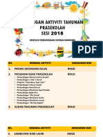 Cadangan Aktiviti Tahunan Prasekolah