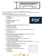 Devoir de Synthèse N°1 - SVT - Bac Sciences Exp (2011-2012) MR Kairouan