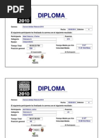 Diploma Del Participante Adidas 2010