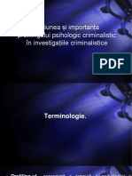 No - Iunea - I Importan - A Profilingului Psihologic Criminalistic - N Investiga - Iile Criminalistice