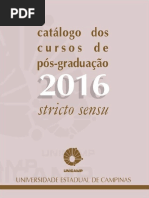 Catálogo Dos Cursos de Pós-Graduação Da FE UNICAMP