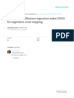 Transformed Difference Vegetation Index (TDVI) For Vegetation Cover Mapping