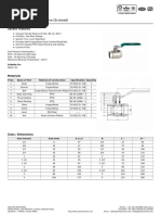 1008B Forged Brass Ball Valve (Screwed) : Salient Features