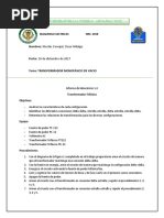 Transformador en Vacío Informe de Laboratorio