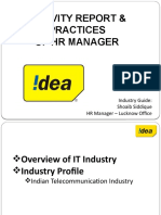 Activity Report & Practices of HR Manager