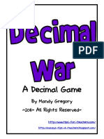 Decimalwarcardgame